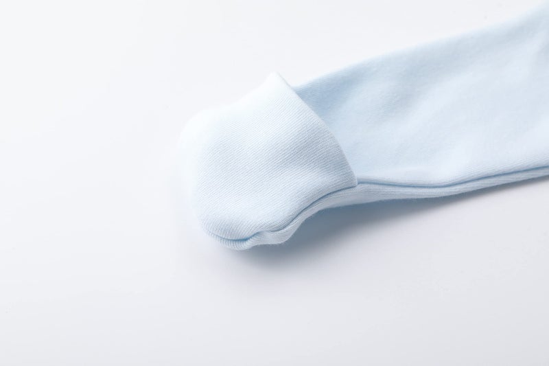 Owlivia Organic Cotton Baby Pajamas, Boys Girls 2-Pack Zip Front Sleep 'N Play, Footed Sleeper, Long Sleeve(Newborn, white+blue) - Image 3